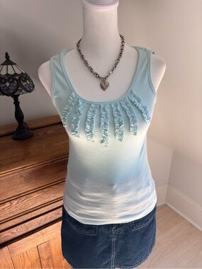 Cleo Aquamarine Ribbed Tank Top 🩵